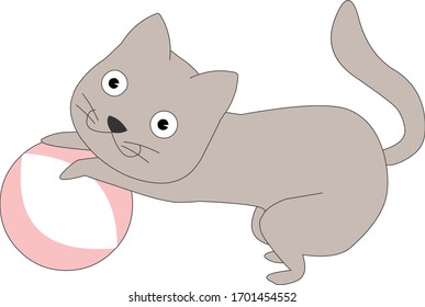 Ilustración del carácter de animal cómico, Cat
