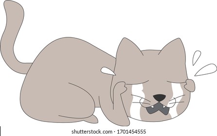Comic Animal Character Illustration Cat Stock Vector (Royalty Free