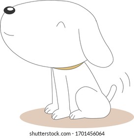 Comic animal character illustration, Dog