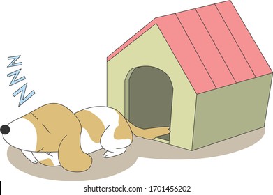 Comic animal character illustration, Dog