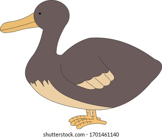 Comic animal character illustration, Duck