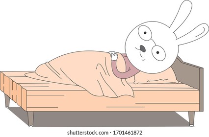 Ilustración del carácter de animal cómico, conejo