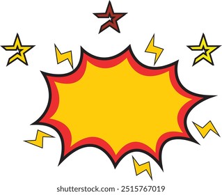 Fondo de arte cómico con estrella amarilla