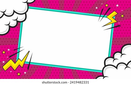 Comic art border background template