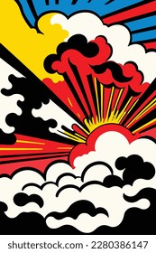Comic art color full background