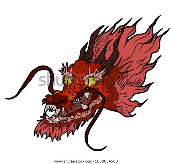 Download Comic Art Retro Style Roaring Dragon เวกเตอร์สต็อก (ปลอด ...