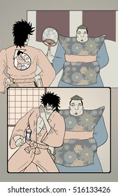comic art scene illustration
