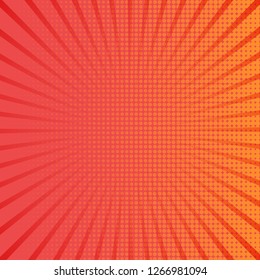 Comic background, abstract concept. Vintage comic book background. For banner,cover and flyer.Retro pop art style for wallpaper, poster and magazine page.Stripe rays,pop art design.Vector illustration