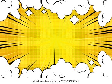 Comic Background with Beautiful Yellow Color