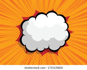 fondo cómico con burbuja de habla en blanco