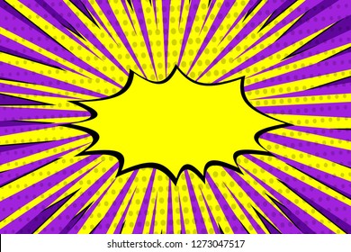 Comic background with blank space for text, retro style, vector illustration