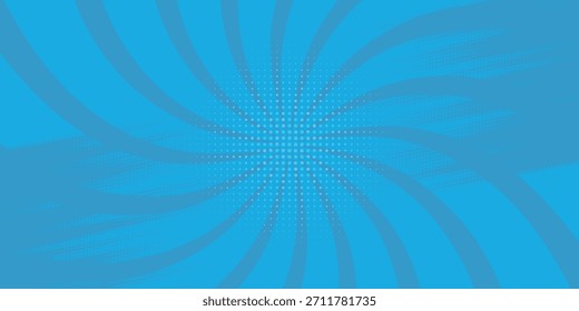 Comic background Blue. Pop art texture. Starburst cartoon style. Anime design with explosion effect for print. Fun dot pattern. vector eps 10.