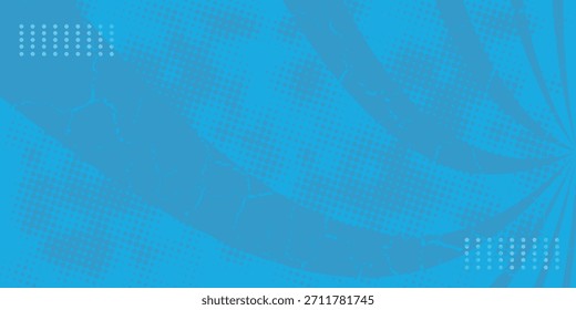 Fondo cómico Azul. Textura de arte Pop. Estilo de dibujos animados Starburst. ilustración.
