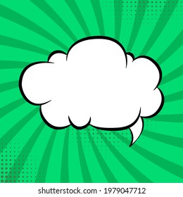 Comic background with chat cloud bubble and text space Free Vector