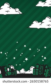 comic background with city Cartoon Color Explosion Abstract Background
