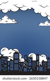 fondo cómico con la ciudad Fondo Abstractas de la explosión del color de la historieta