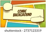 Comic background in colorful panel template