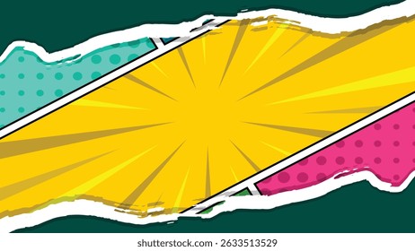 Comic background with empty space colorful vector, eps 10, editable.