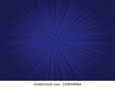 comic background halftone dots blue color.  retro sunburst effect