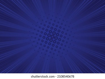 comic background halftone dots blue color.  retro sunburst effect