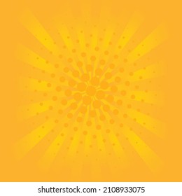 comic background halftone dots yellow color vector
