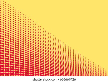 Comic background. Halftone dotted retro pattern with circles, dots, design element for web banners, posters, cards, wallpapers, backdrops, sites. Pop art style. Vector illustration Yellow, pink color