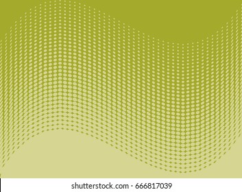 Comic background. Halftone dotted retro pattern with circles, dots, design element for web banners, posters, cards, wallpapers, backdrops, sites. Pop art style. Vector illustration Green color