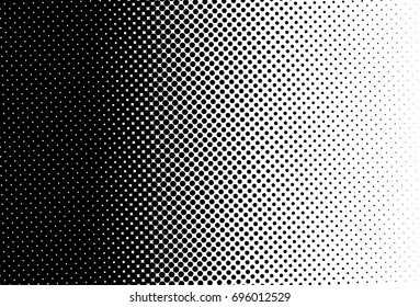 Comic background. Halftone dotted retro pattern with circles, dots, design element for web banners, posters, cards, wallpapers, backdrops, sites. Pop art style. Vector illustration.Black and white.