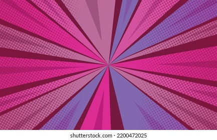 Comic Background with Halftone Effect. Vintage Superhero Banner Poster Backdrop Vector