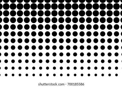 Comic background. Monochrome halftone background. Black and white color. Panels with dots, points, circles, rounds. Design element for web banners, posters, cards, wallpaper, sites.  