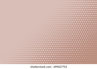 Comic background. Monochrome halftone background. Light brown, pink-beige, cream color. Panels with dots, points, circles, rounds. Design element for web banners, posters, cards, wallpaper, sites. 