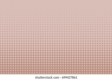 Comic background. Monochrome halftone background. Light brown, pink-beige, cream color. Panels with dots, points, circles, rounds. Design element for web banners, posters, cards, wallpaper, sites. 