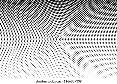 Comic background. Pop art style. Pattern with circles, halftone dotted backdrop. Radiating from the center starburst, sun burst rays, lines. Design for web banners, Wallpaper,sites Vector illustration