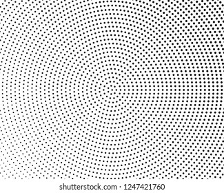 Comic background. Pop art style. Pattern with circles, halftone dotted backdrop. Radiating from the center starburst, sun burst rays, lines. Design for web banners, Wallpaper,sites Vector illustration