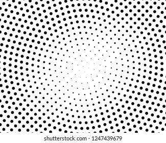 Comic background. Pop art style. Pattern with circles, halftone dotted backdrop. Radiating from the center starburst, sun burst rays, lines. Design for web banners, Wallpaper,sites Vector illustration