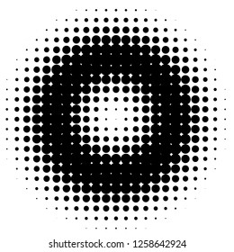 Comic background. Pop art style. Pattern with circles, halftone dotted backdrop. Radiating from the center starburst, sun burst dots. Design for web banners, Wallpaper, sites Vector illustration