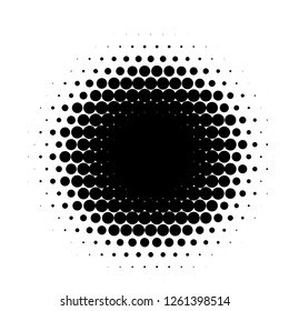 Comic background. Pop art style. Pattern with circles, halftone dotted backdrop. Radiating from the center starburst, sun burst rays. Design for web banners, Wallpaper, sites Vector illustration