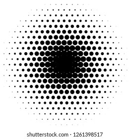 Comic background. Pop art style. Pattern with circles, halftone dotted backdrop. Radiating from the center starburst, sun burst rays. Design for web banners, Wallpaper, sites Vector illustration