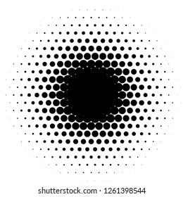 Comic background. Pop art style. Pattern with circles, halftone dotted backdrop. Radiating from the center starburst, sun burst rays. Design for web banners, Wallpaper, sites Vector illustration