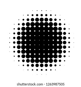 Comic background. Pop art style. Pattern with circles, halftone dotted backdrop. Radiating from the center starburst, sun burst rays, dotted lines. Design for web banners, Wallpaper,sites 