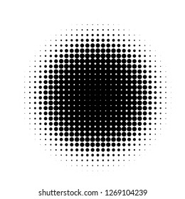Comic background. Pop art style. Pattern with circles, halftone dotted backdrop. Radiating from the center starburst, sun burst rays, lines. Design for web banners, Wallpaper,sites Vector illustration