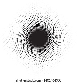 Comic background. Pop art style. Pattern with circles, halftone dotted backdrop. Radiating from the center starburst, sun burst rays, lines. Design for web banners, Wallpaper,sites Vector illustration