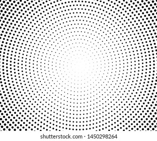 Comic background. Pop art style. Pattern with circles, halftone dotted backdrop. Radiating from the center dotted rays, lines. Design for web banners, Wallpaper,sites Vector illustration