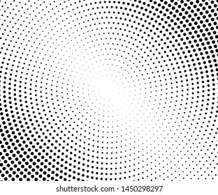 Comic background. Pop art style. Pattern with circles, halftone dotted backdrop. Radiating from the center dotted rays, lines. Design for web banners, Wallpaper,sites Vector illustration