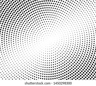 Comic background. Pop art style. Pattern with circles, halftone dotted backdrop. Radiating from the center dotted rays, lines. Design for web banners, Wallpaper,sites Vector illustration
