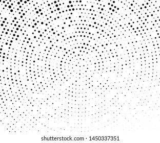 Comic background. Pop art style. Pattern with circles, halftone dotted backdrop. Radiating from the center small and big dotted rays, lines. Design for web banners, Wallpaper,sites Vector illustration