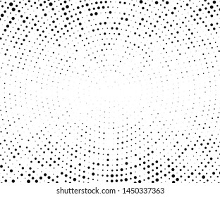 Comic background. Pop art style. Pattern with circles, halftone dotted backdrop. Radiating from the center small and big dotted rays, lines. Design for web banners, Wallpaper,sites Vector illustration