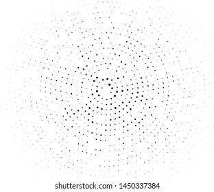 Comic background. Pop art style. Pattern with circles, halftone dotted backdrop. Radiating from the center small and big dotted rays, lines. Design for web banners, Wallpaper,sites Vector illustration