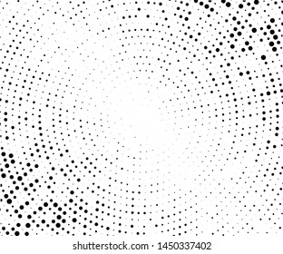 Comic background. Pop art style. Pattern with circles, halftone dotted backdrop. Radiating from the center small and big dotted rays, lines. Design for web banners, Wallpaper,sites Vector illustration