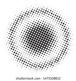 Comic background. Pop art style. Pattern with circles, halftone dotted backdrop. Radiating from the center starburst, sun burst rays, lines. Vector illustration